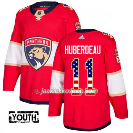 Lapsille NHL Florida Panthers Pelipaita Jonathan Huberdeau 11 Adidas 2017-2018 Punainen USA Flag Fashion Authentic